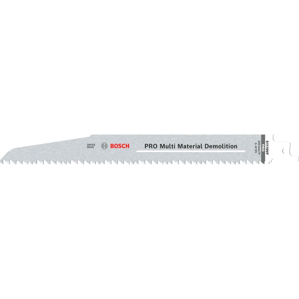 Bosch puukkosahanterä S 1110 VF Multi Material Demolition 1,6 x 22 x 225 mm, 5 kpl