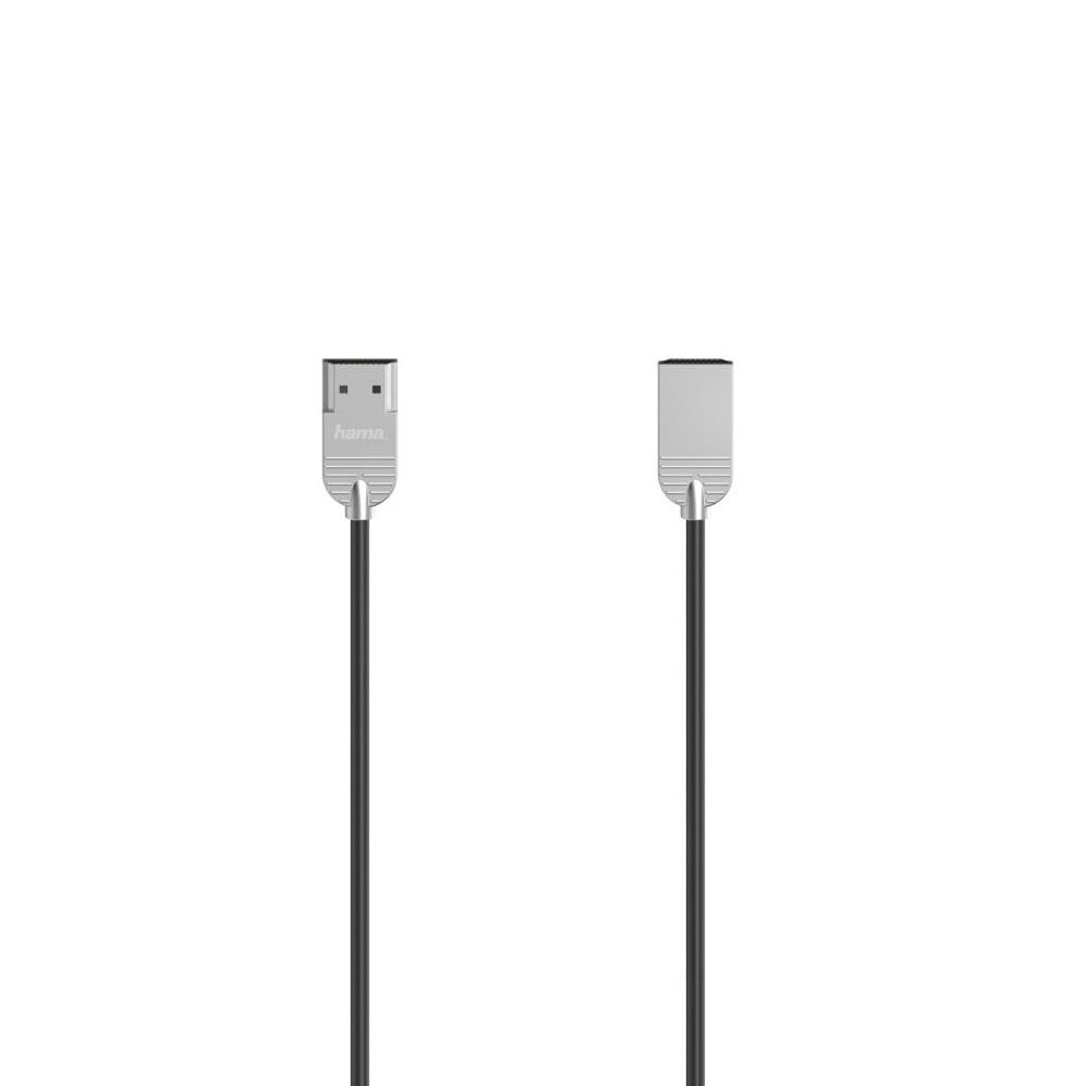 Hama HDMI-kaapeli, HDMI uros - HDMI uros, "Ultra-slim", 4K, Ethernet, 1,0 m