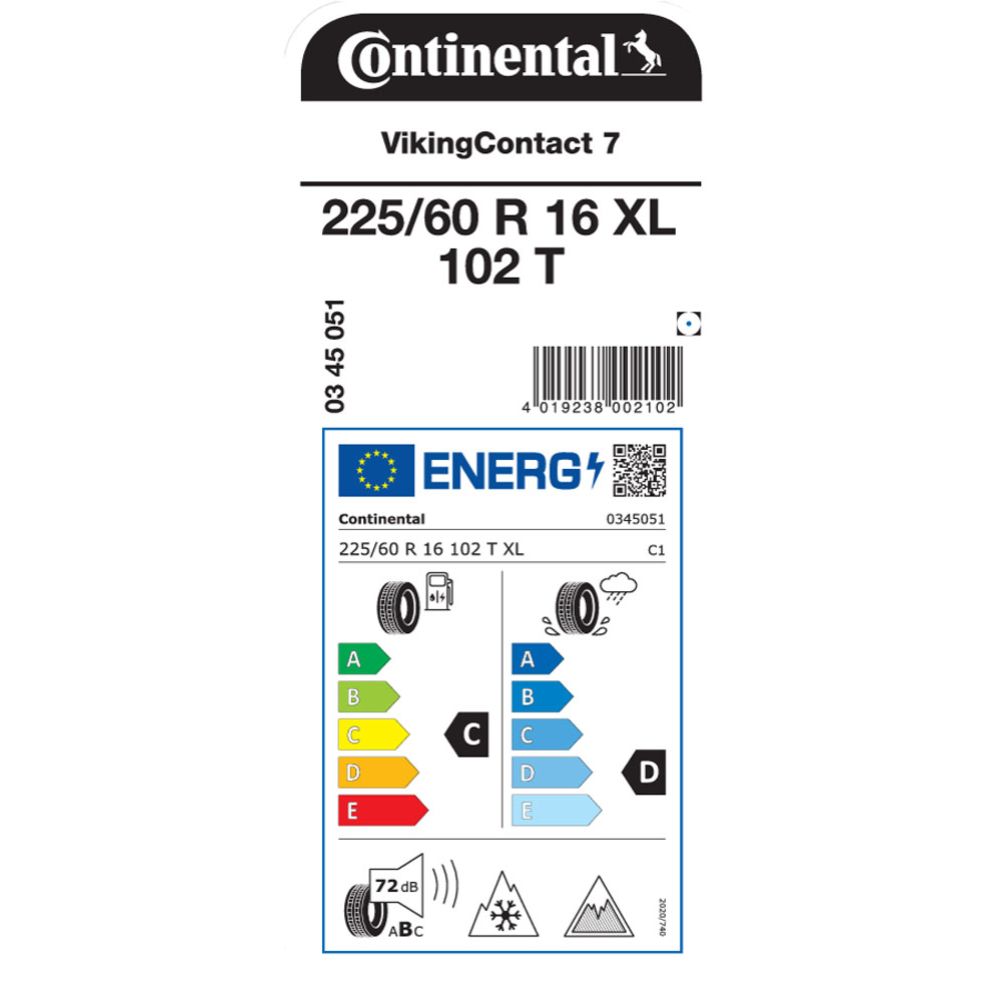 Continental VikingContact 7 225/60 R16 102T XL -kitkarengas