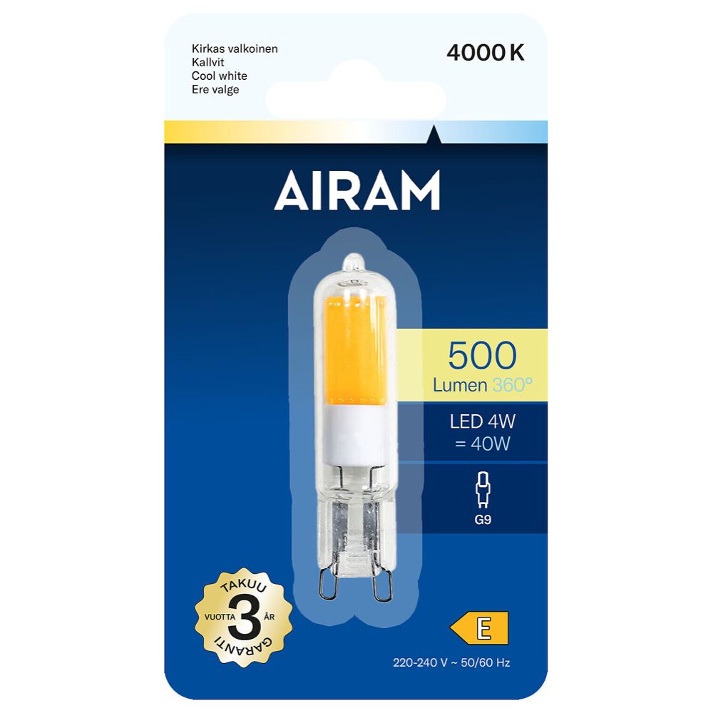 Airam LED-lampa G9 4 W 4000 K 500 lm