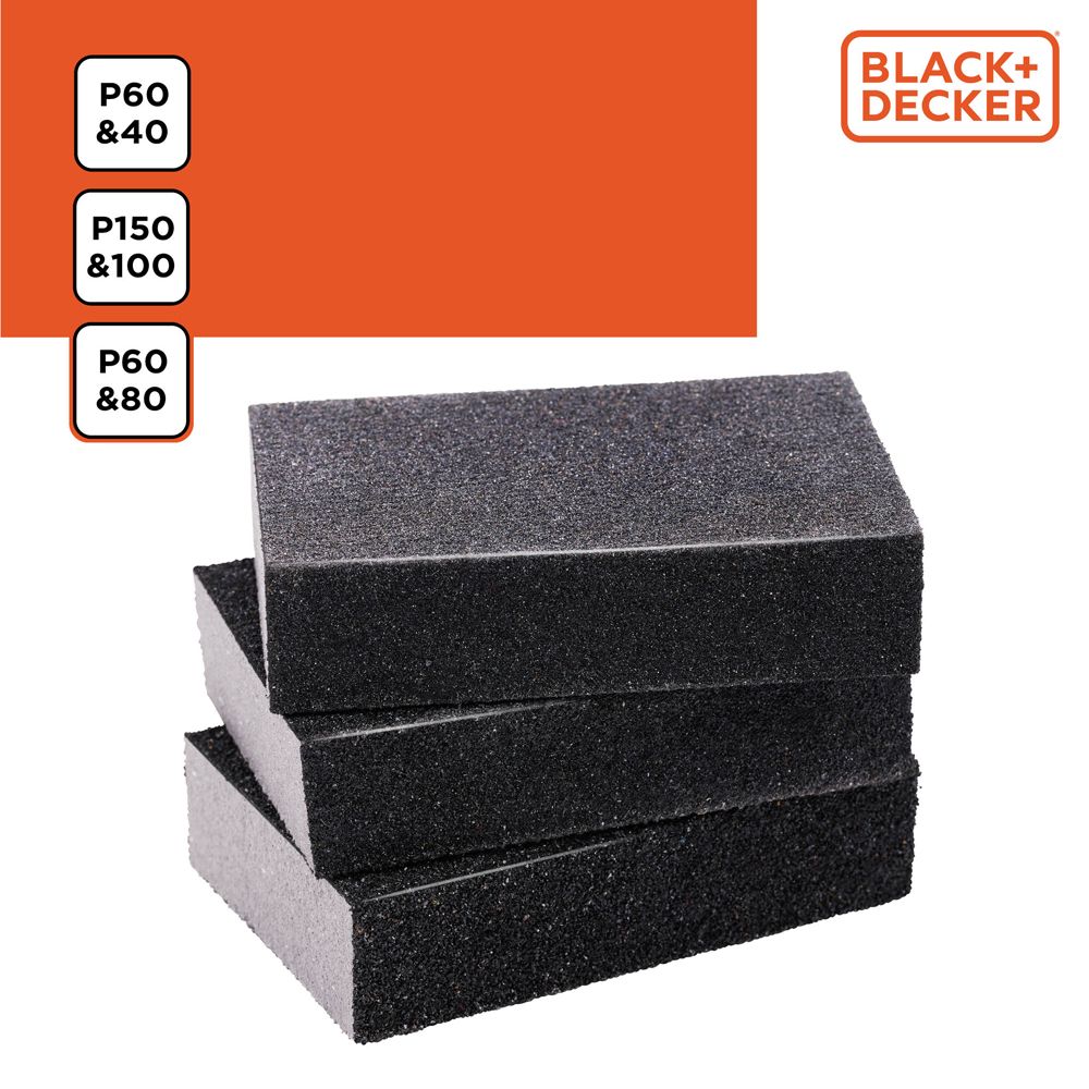 BLACK+DECKER lihvimisklots, 3 tk