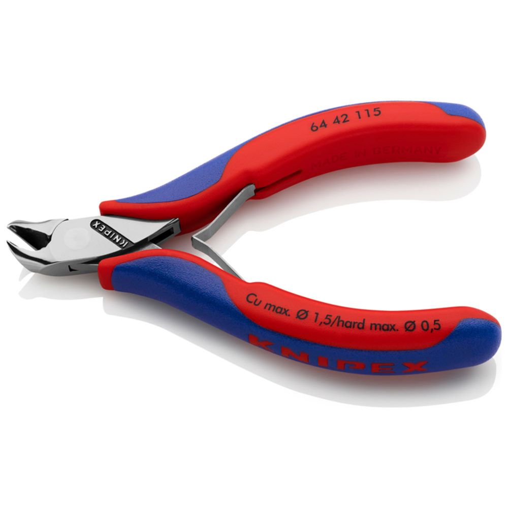 Knipex® 64 42 115 päätyleikkurit "elektroniikka" jousella 115 mm