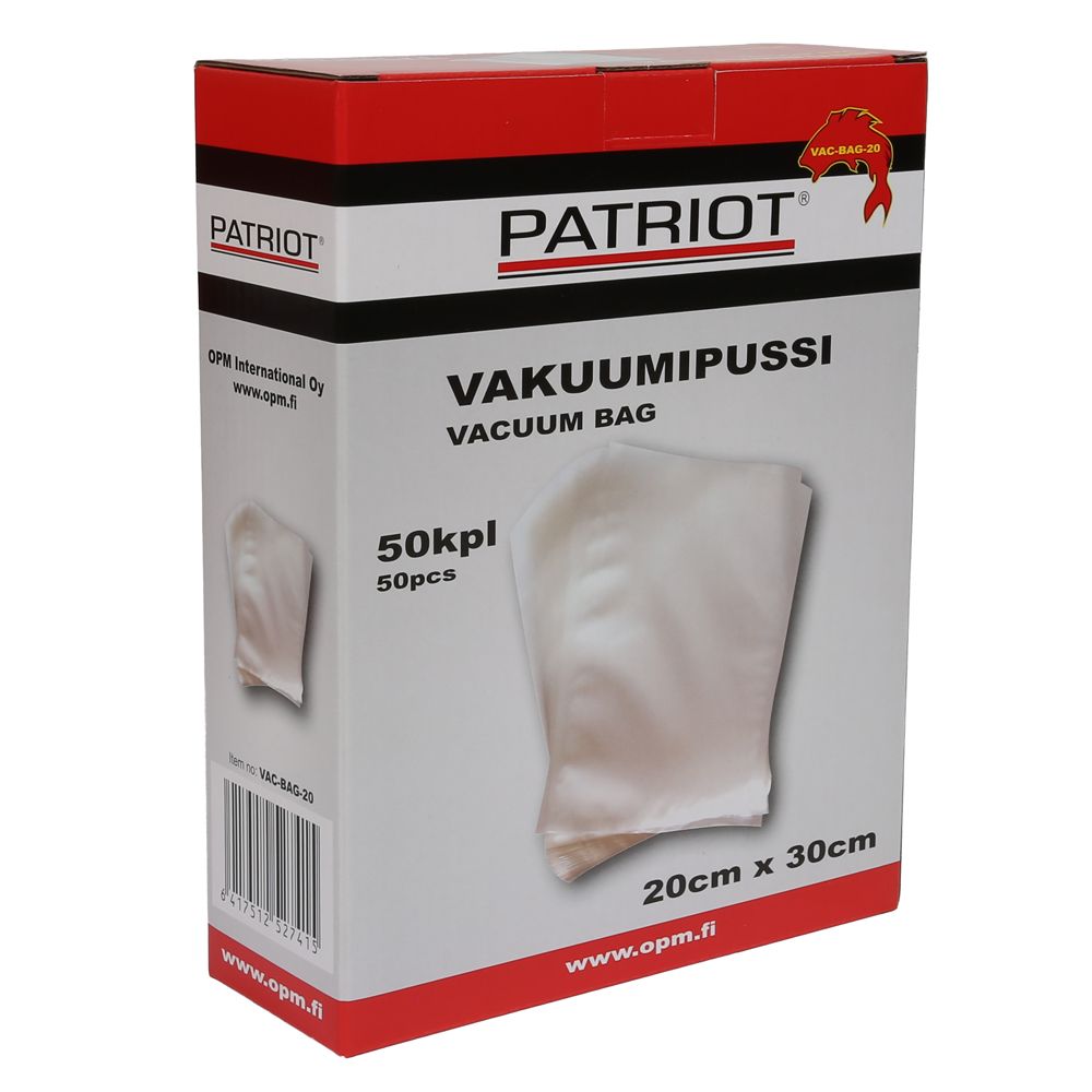 Patriot vakuumipussi 20 x 30 cm 50 kpl