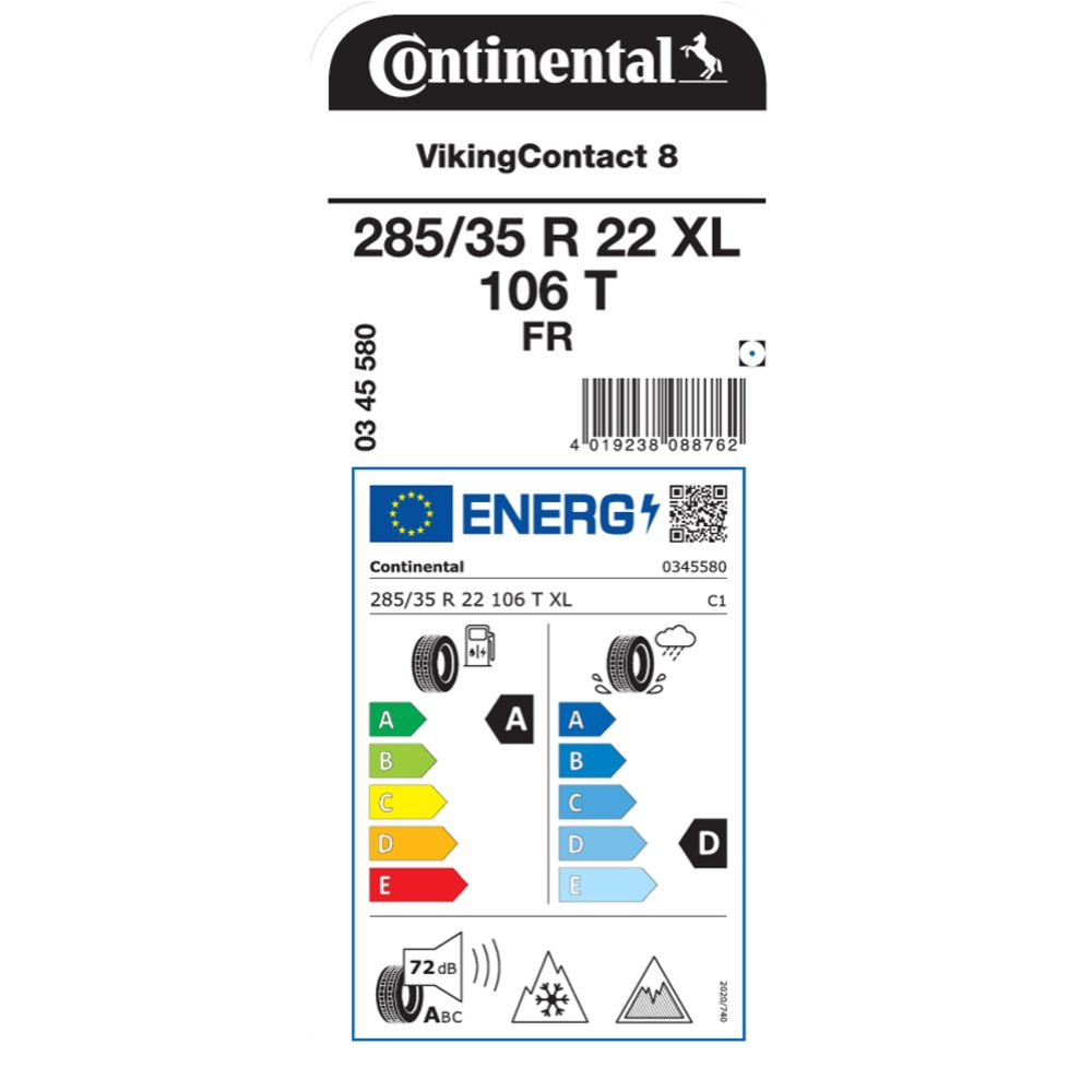 Continental VikingContact 8 285/35 R22 106T XL kitkarengas