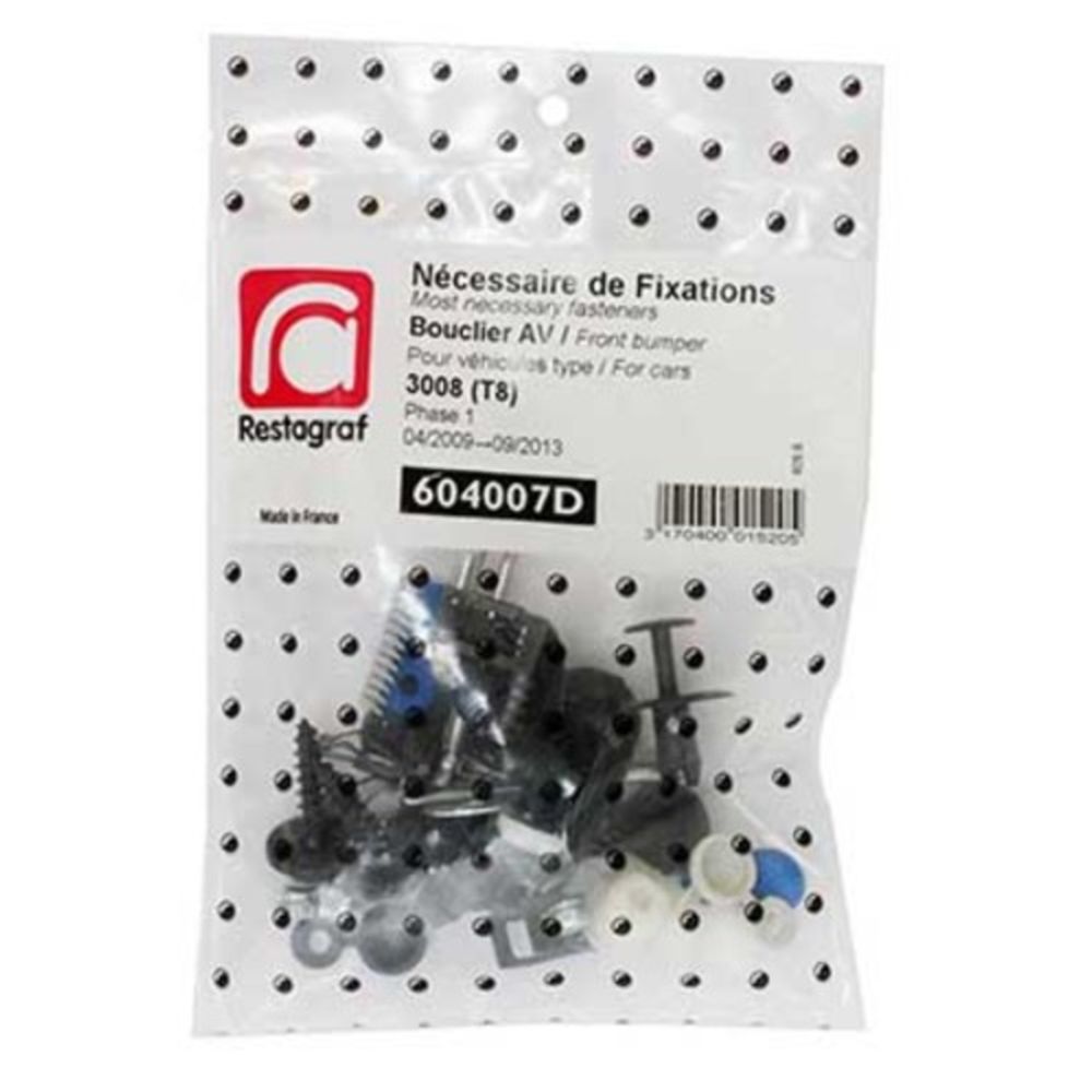 Fästsats Peugeot främre stötfångare 604007D 40 delar