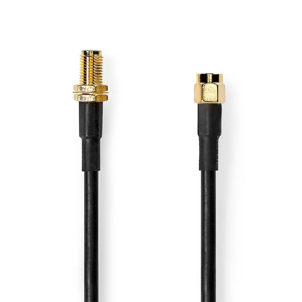 Nedis antennkabel SMA hane–hona 10 m svart