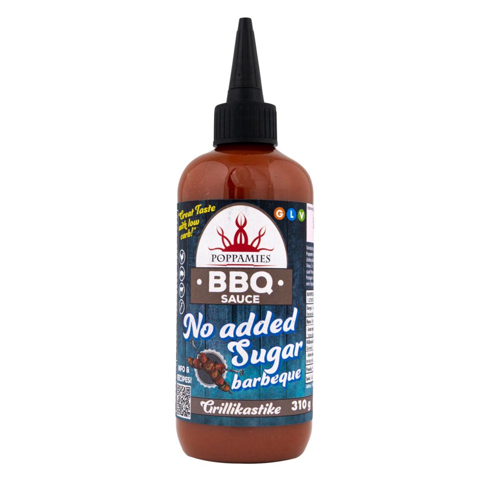Poppamies BBQ Sauce No added sugar barbeque grillikaste, 310 g