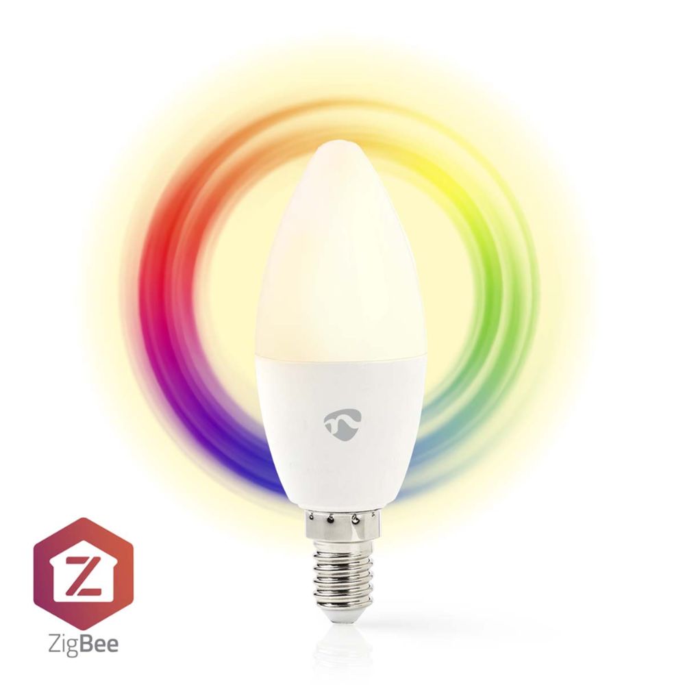 Nedis SmartLife lühterlamp, E14, RGBt ja valge, Zigbee 3.0