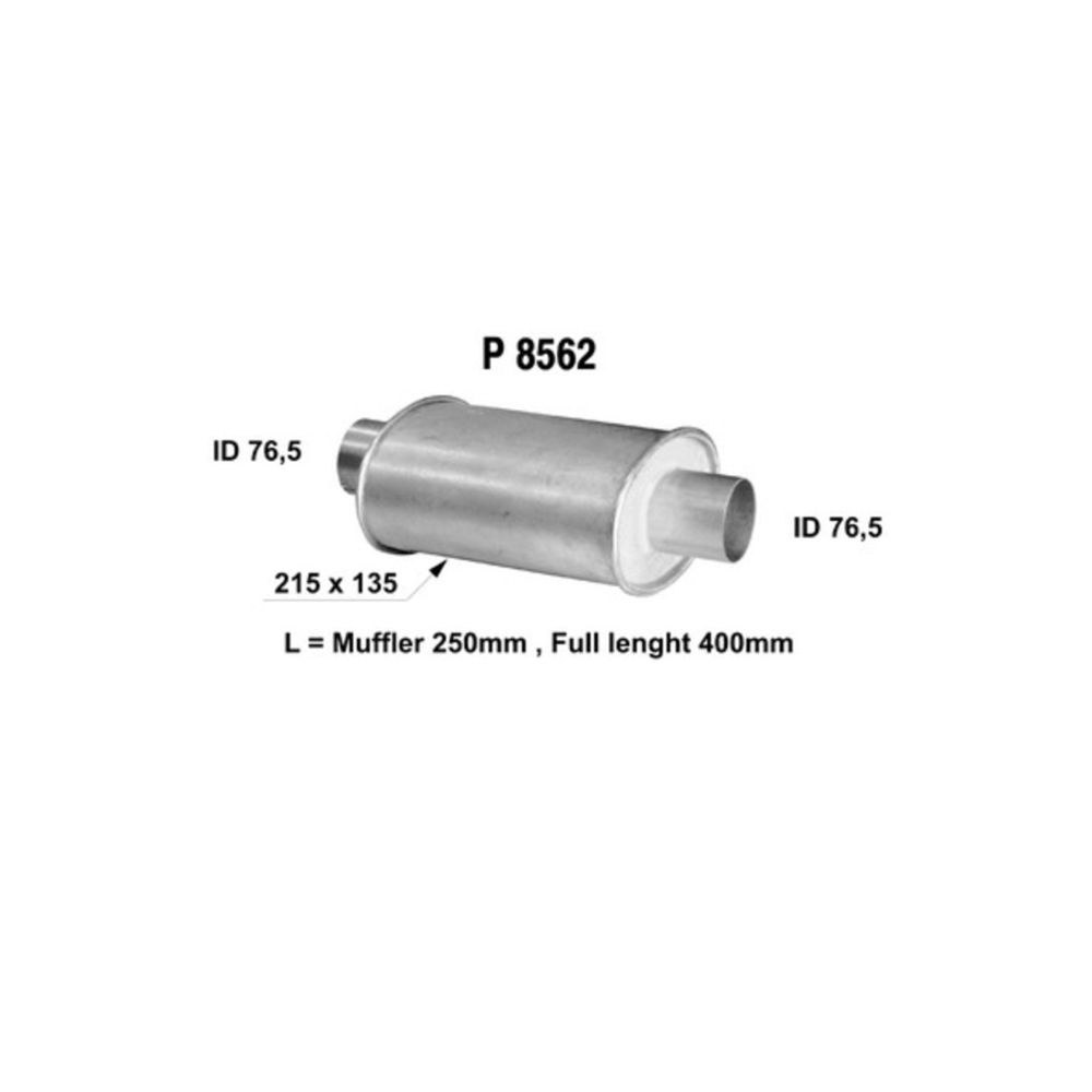 3"-vaimennin ø14/22cmX25cm (ø76mm)