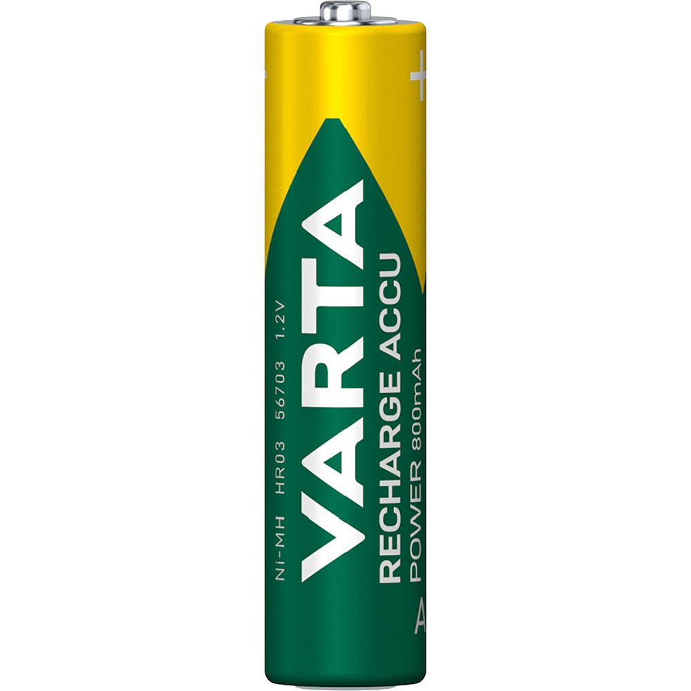 VARTA Recharge Accu Power AAA 800 mAh laddningsbara batterier, 4 st.