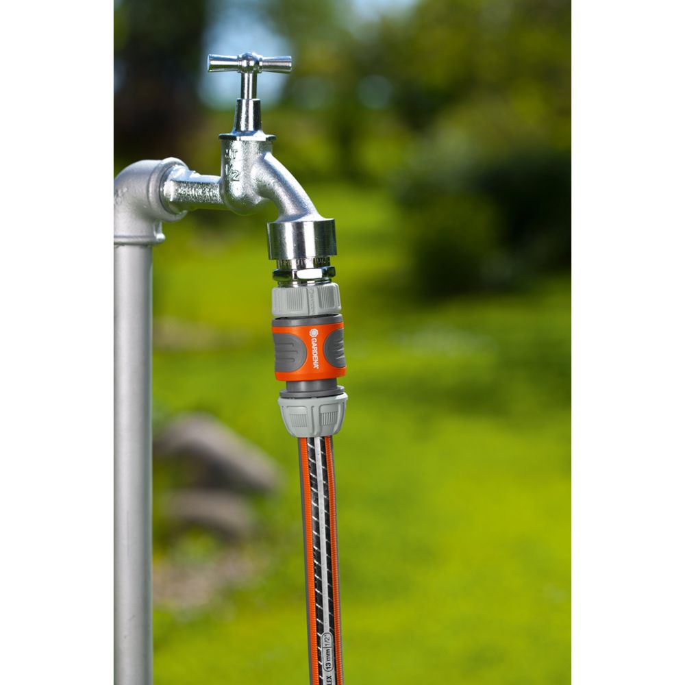 Gardena snabb-/stoppkontakt 1/2" och 5/8" (13 och 15 mm)