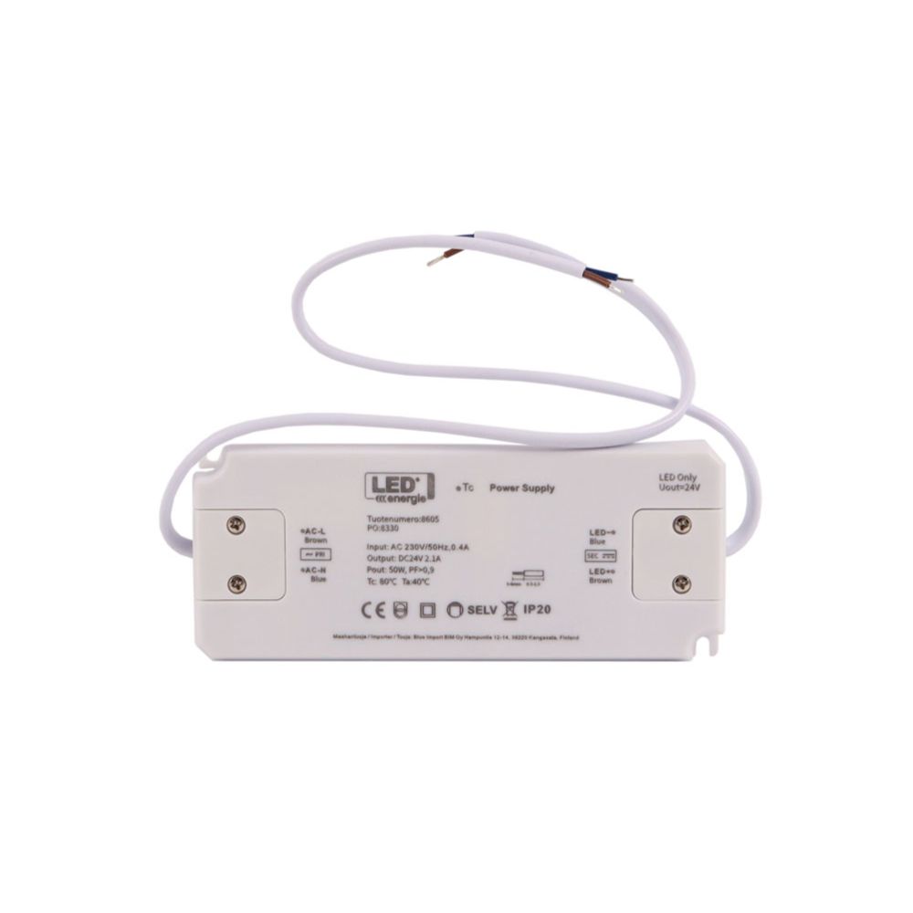 Led Energie vakiojänniteliitäntälaite 24 V 50 W IP20