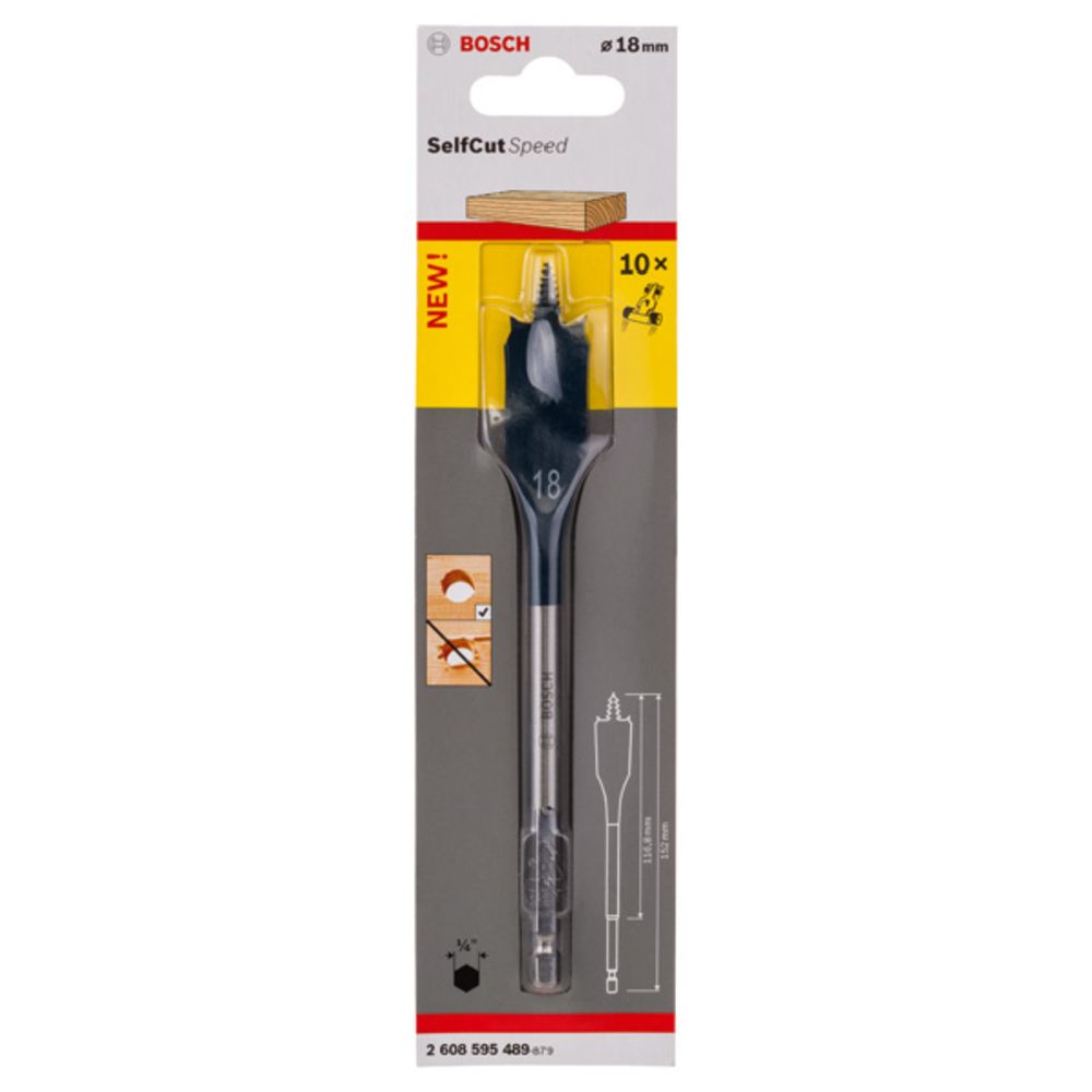 Bosch SelfCut lapikfreespuur, 18 mm