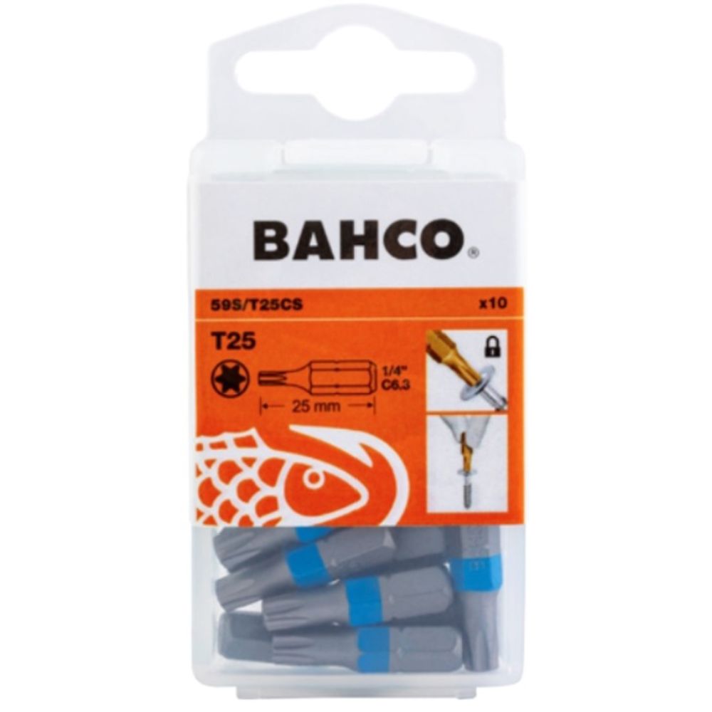 Bahco 59S/T25CS Sticky Torx-bits T25C 10 st.