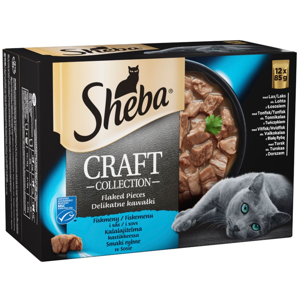 Sheba Craft kalaa kastikkeessa annospussi 12 x 85 g