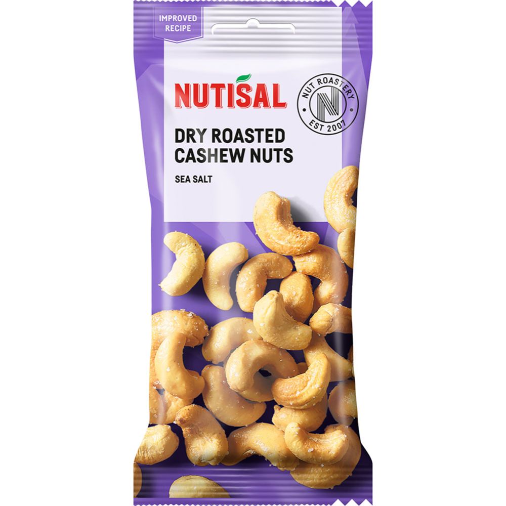 Nutisal Dry Roasted Cashews Crystal Sea Salt 60 g