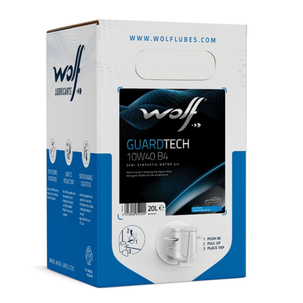 Wolf Guardtech 10W40 B4 20 l moottoriöljy BIB