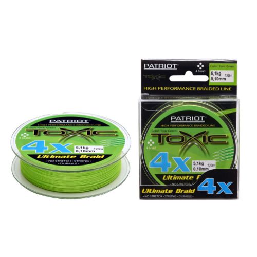 Patriot Toxic 4X kuitusiima 120 m 0,10 mm 4,9 kg väri Toxic Green