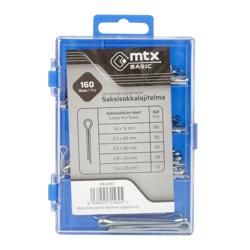 MTX Basic saksisokkalajitelma 160 osaa