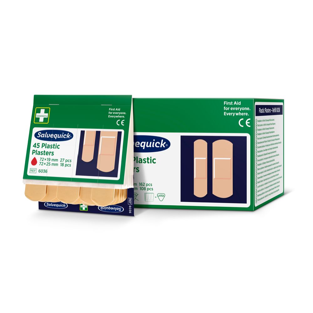 Salvequick Muovilaastari 6x45 kpl/pak, täyttöpakkaus