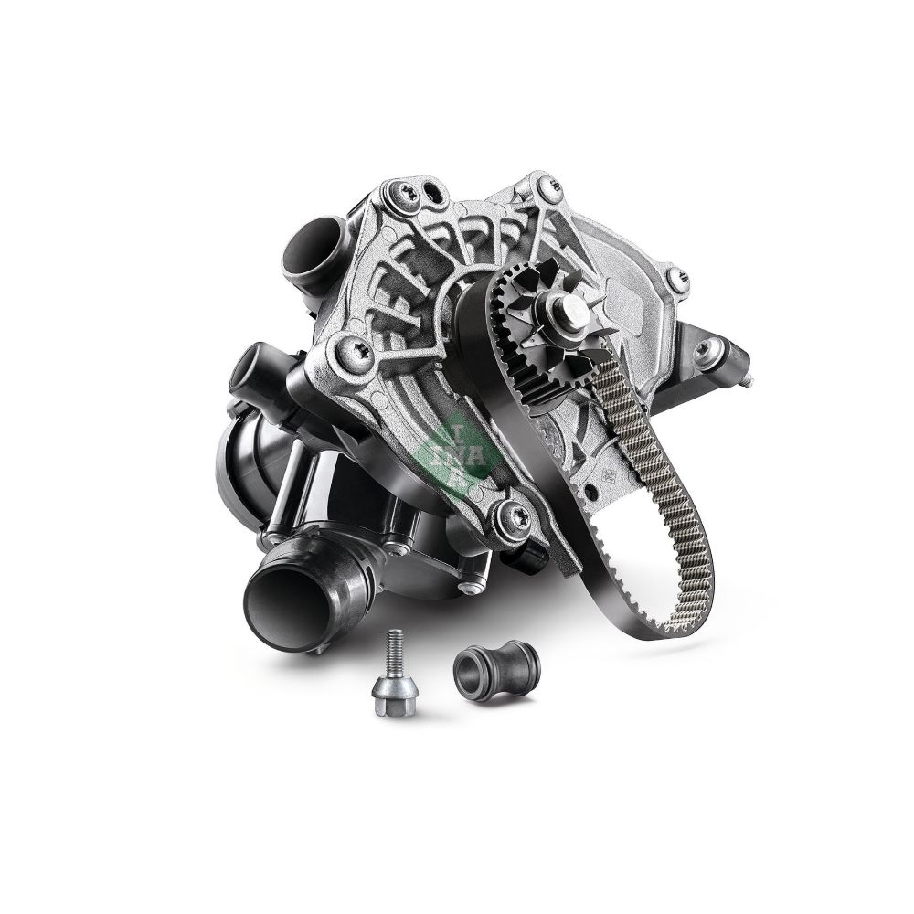 Vesipumppu + termostaatti + hihna VAG 1,8TSi/TFSi/2,0TSi/TFSi 11- alkuperäislaatu