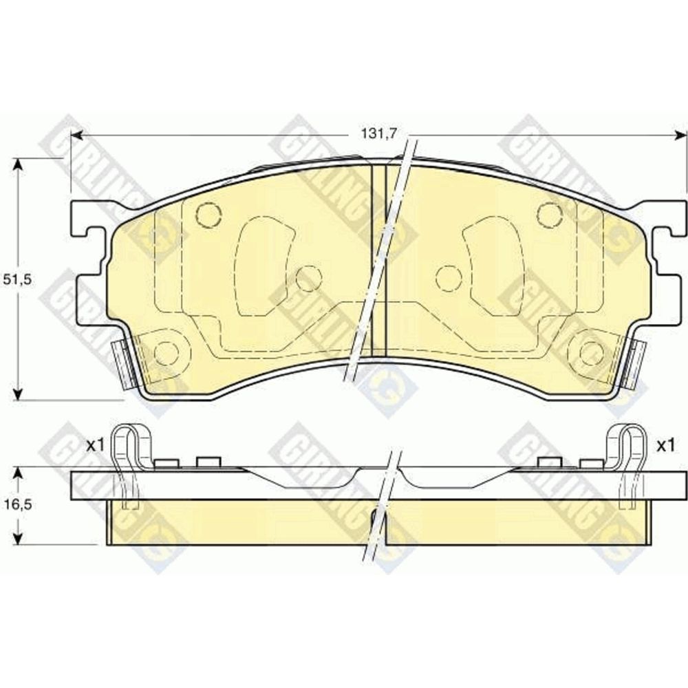 Piduriklotside komplekt 97-22577