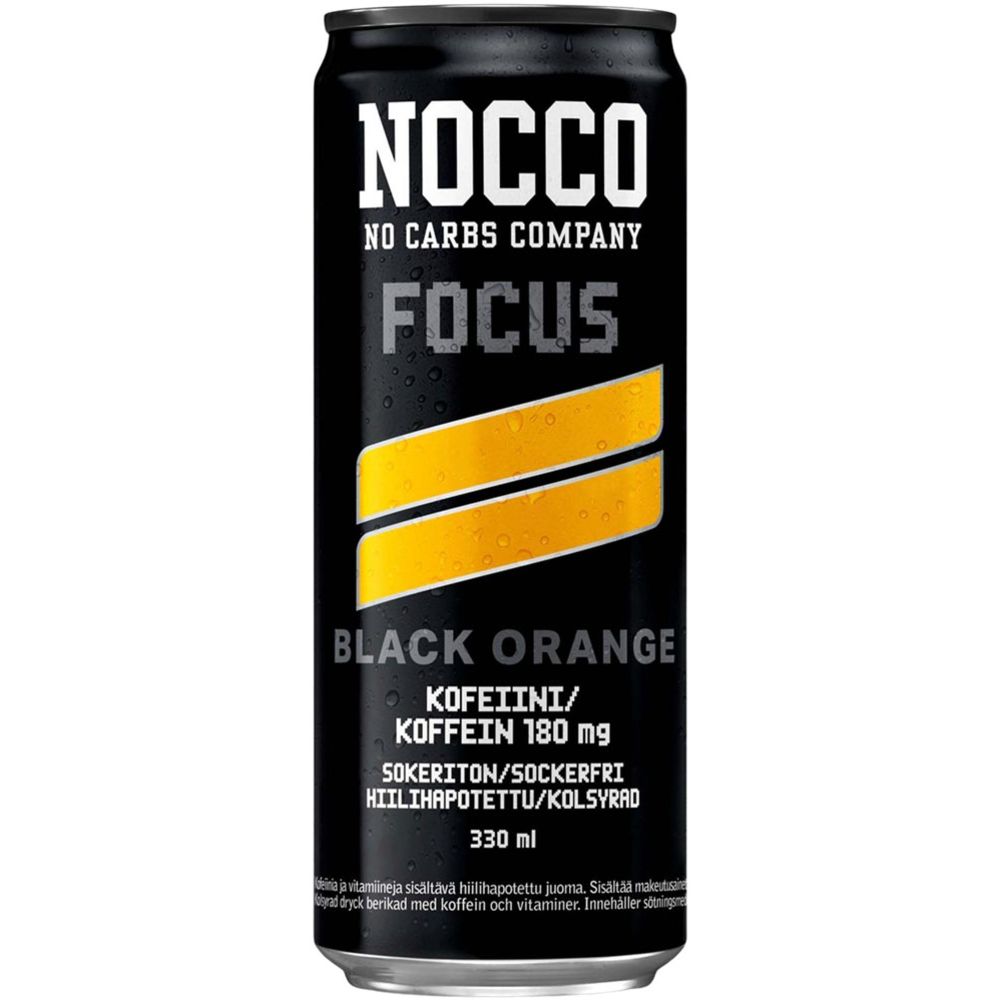 NOCCO FOCUS Black Orange energiajuoma 330 ml