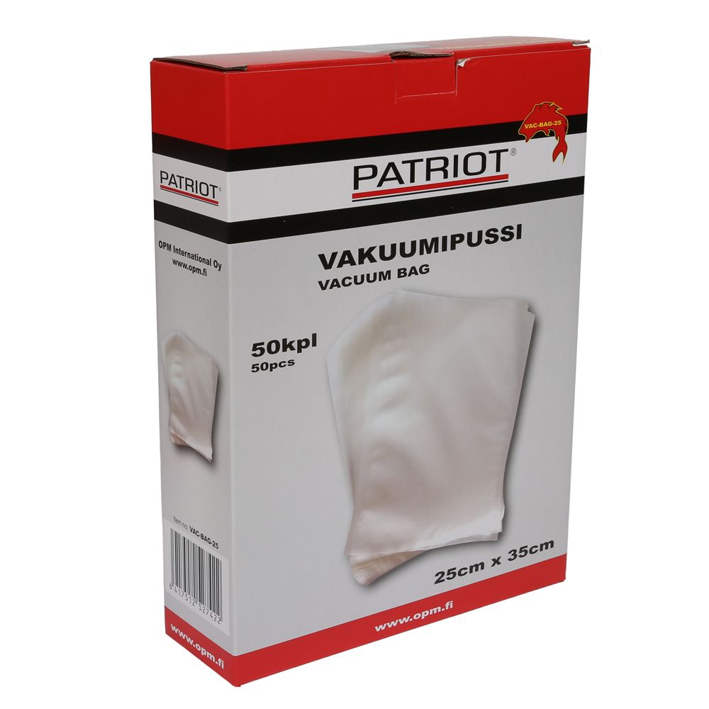 Patriot vakuumipussi 15 cm x 25 cm - 50 kpl