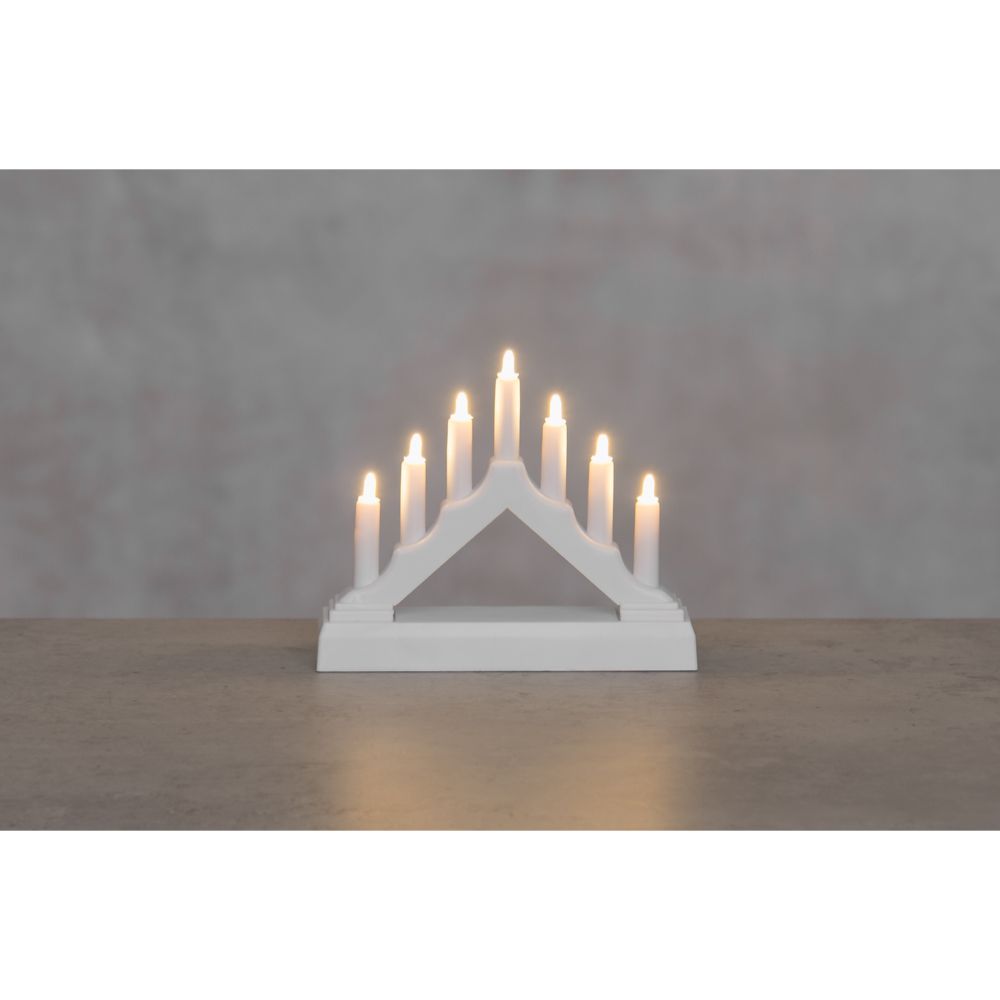 Finnlumor LED-ljusstake mini 13 cm 2 x AA vit
