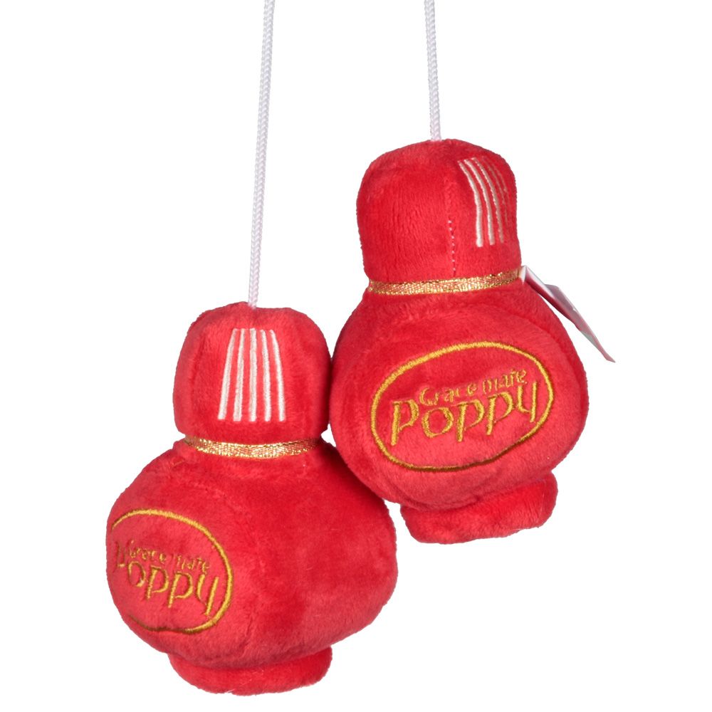 Grace Mate Poppy Pluche Bottle karvanopat 7 cm punainen