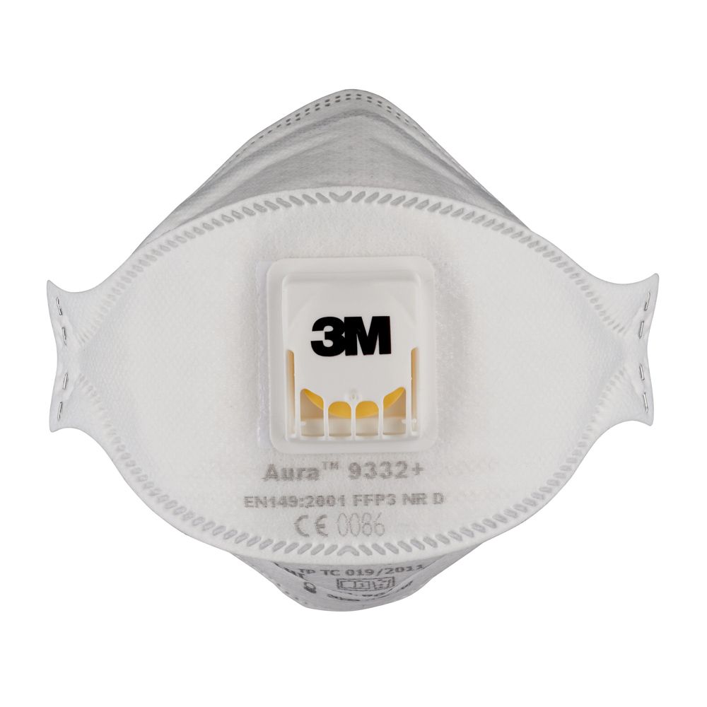 3M 9332 Aura™ FFP3 hengityssuojain venttiilillä 10-pack
