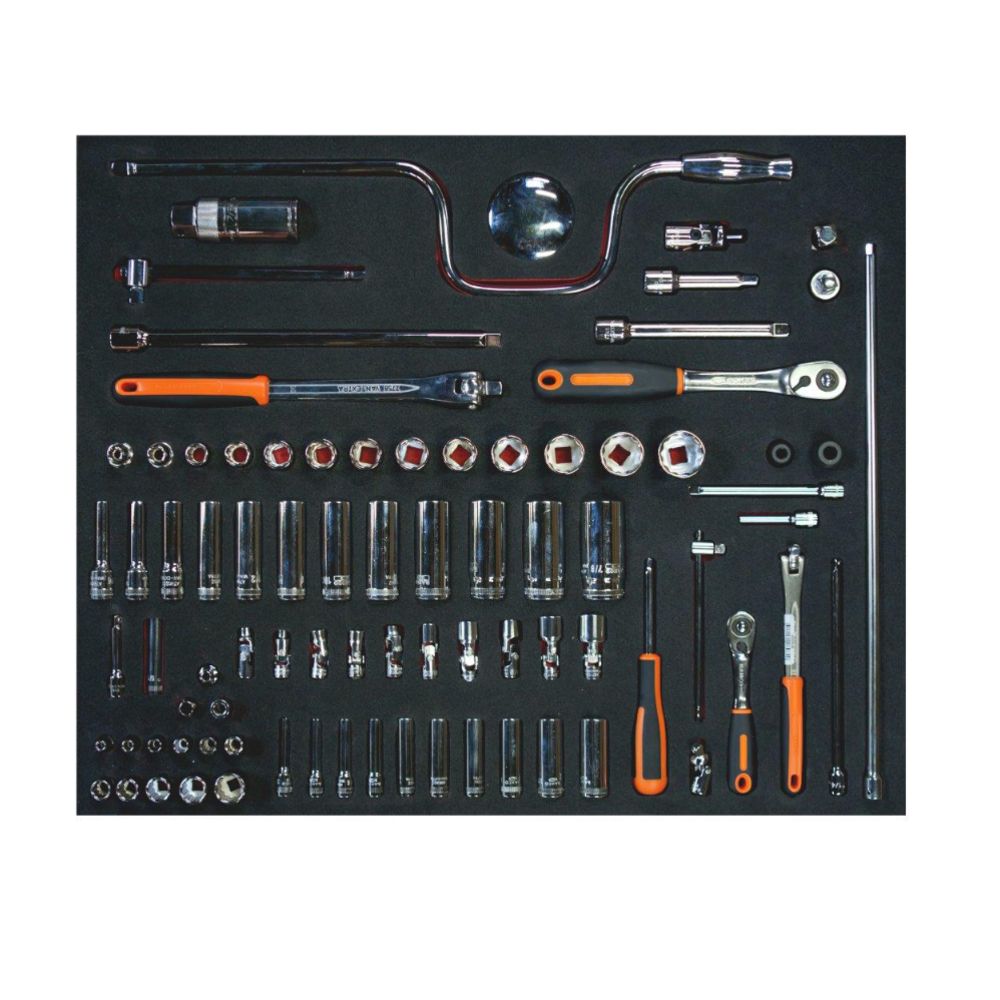 Bahco FF1A13 padrunikomplekt tööriistakärusse 1/4" & 3/8" 83 osa