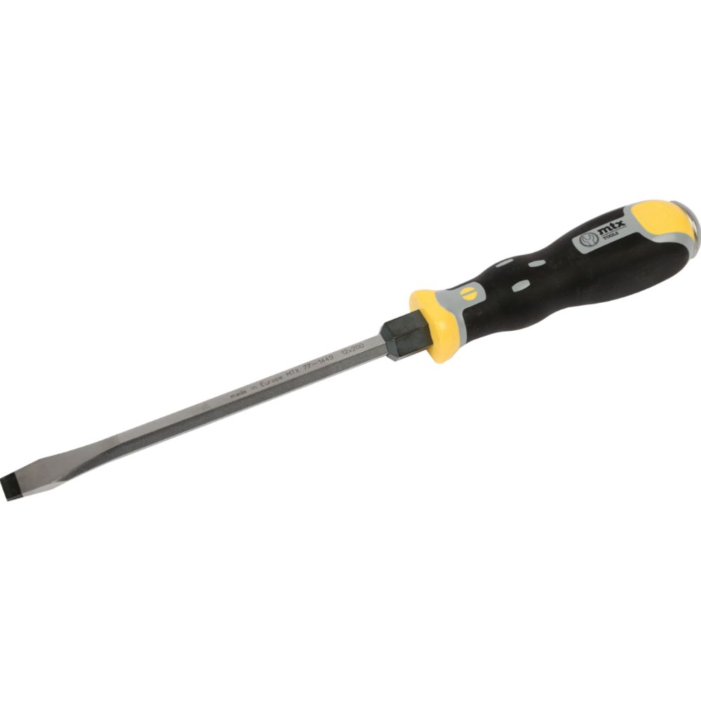MTX Tools 12,0 mm spårskruvmejsel med genomgående klinga 200 mm