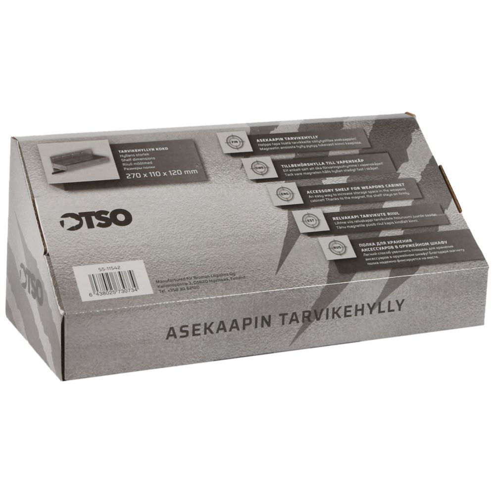 Otso asekaapin tarvikehylly