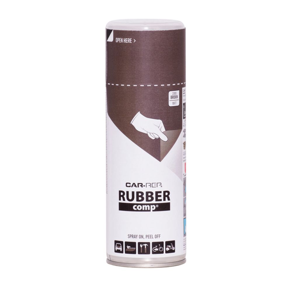 RUBBERcomp gummifärg Camo, mattbrun 400 ml