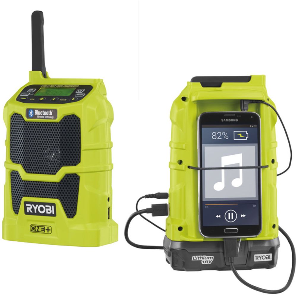 Ryobi R18R-0 ONE+ työmaaradio Bluetooth 18 V