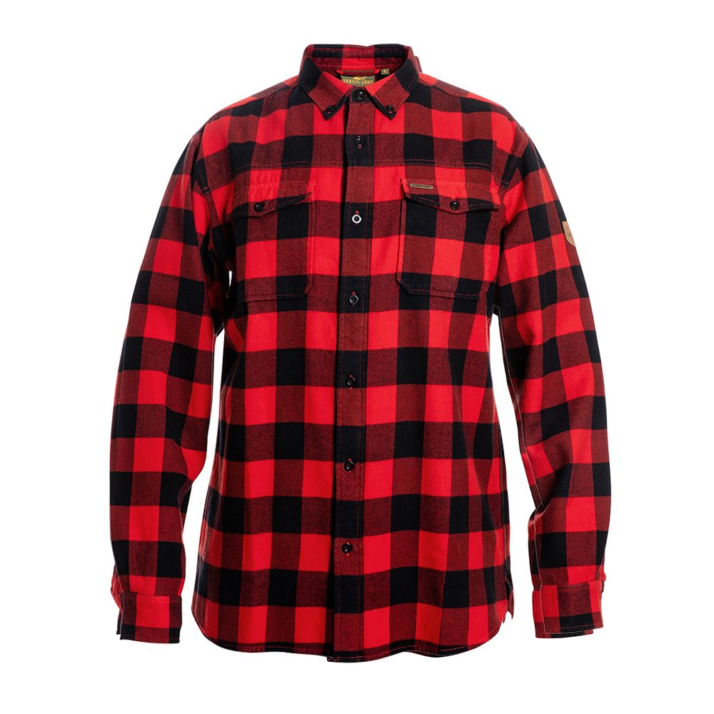 JahtiJakt Jouni flanelliruutupaita puna/musta 2XL