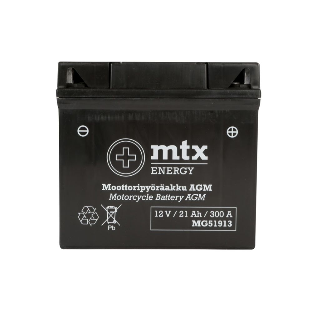 MTX Energy AGM-batteri 12 V 21 Ah "MG51913" (L183 x B79 x H171 mm)