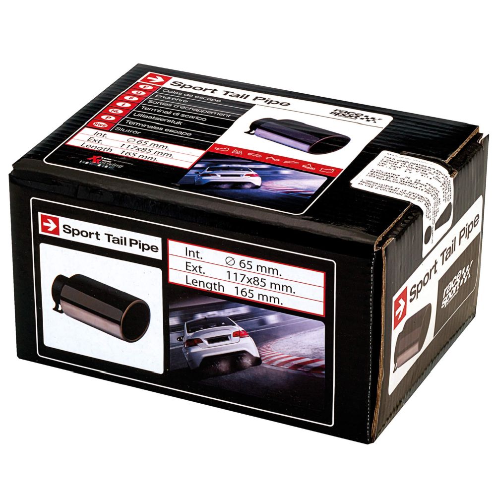 Racesport DTM-1 summuti jätk, ovaalne, grafiithall