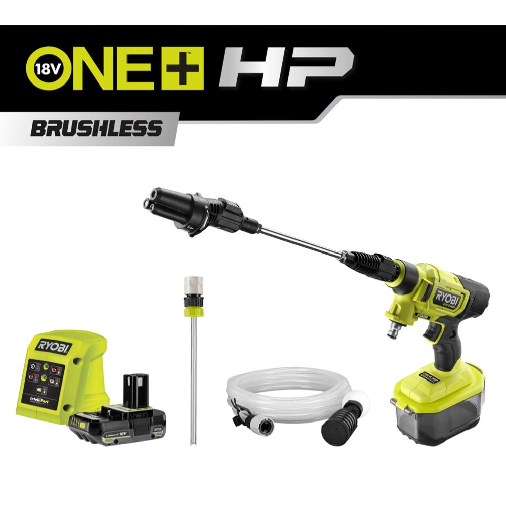 Ryobi ONE+ HP mellantryckstvätt RY18PWX41A-125 (2,5 Ah)