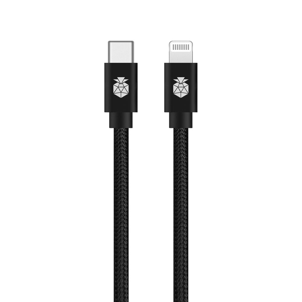 Cloudberry USB-C - Lightning vahvarakenteinen datakaapeli 1,2 m musta