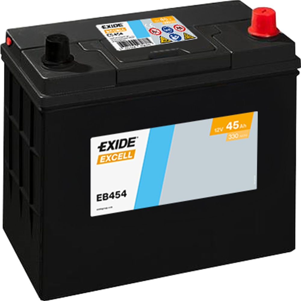 Exide EB454 45 Ah / 330 A akku P237 x L127 x K227 -+