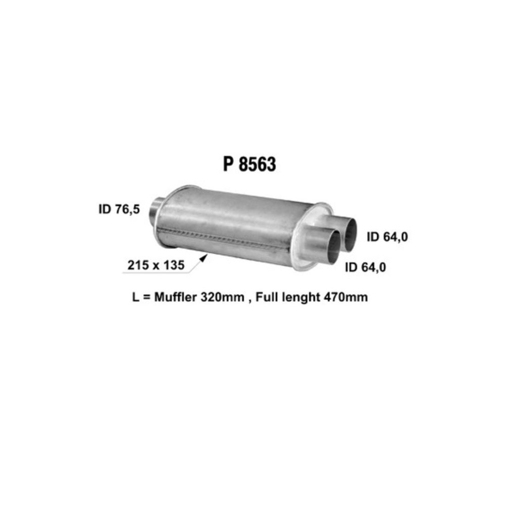 3"=>2 x 2,5" summuti ø 14/22 x 32 cm