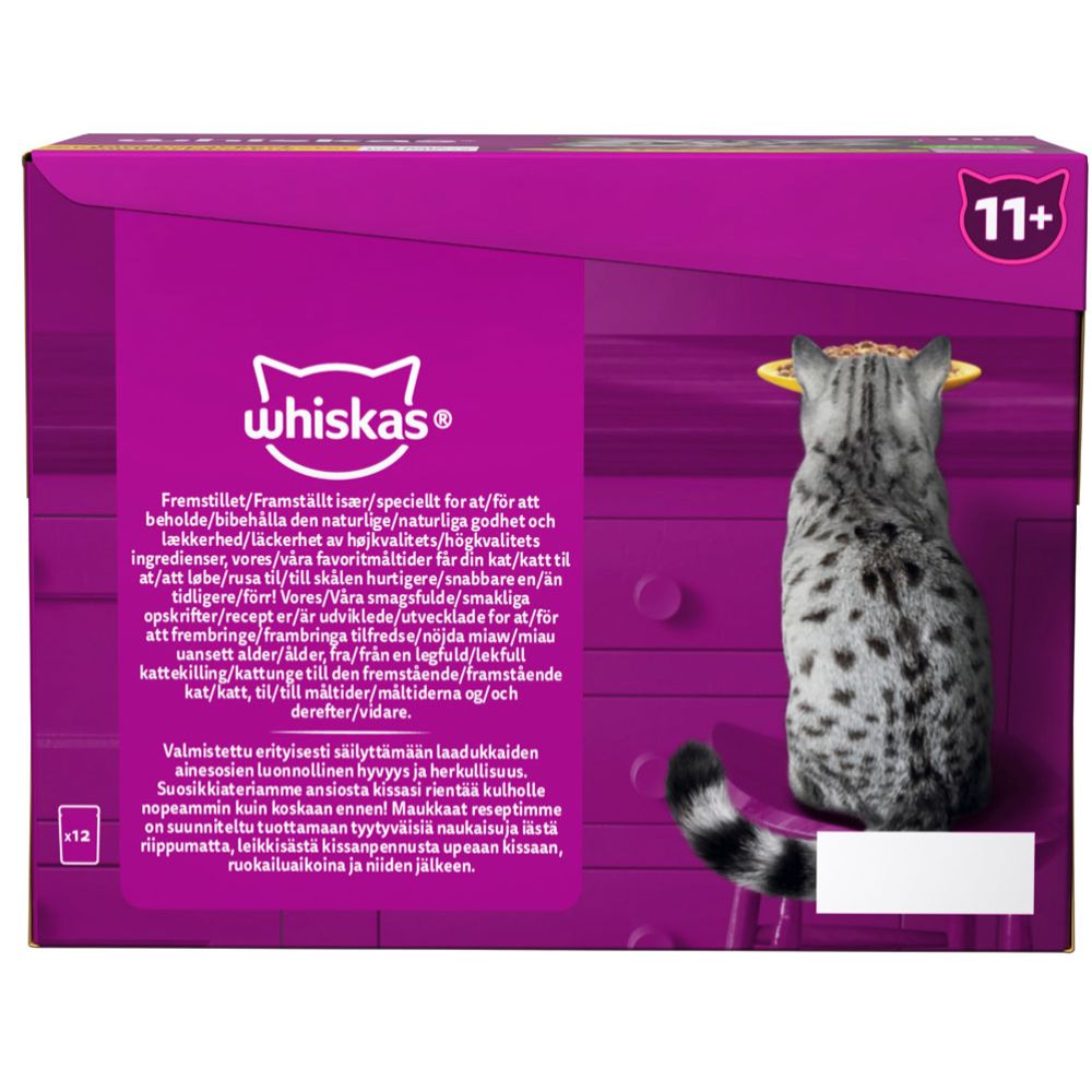 Whiskas 11+ Fågel i géle 12 x 85 g