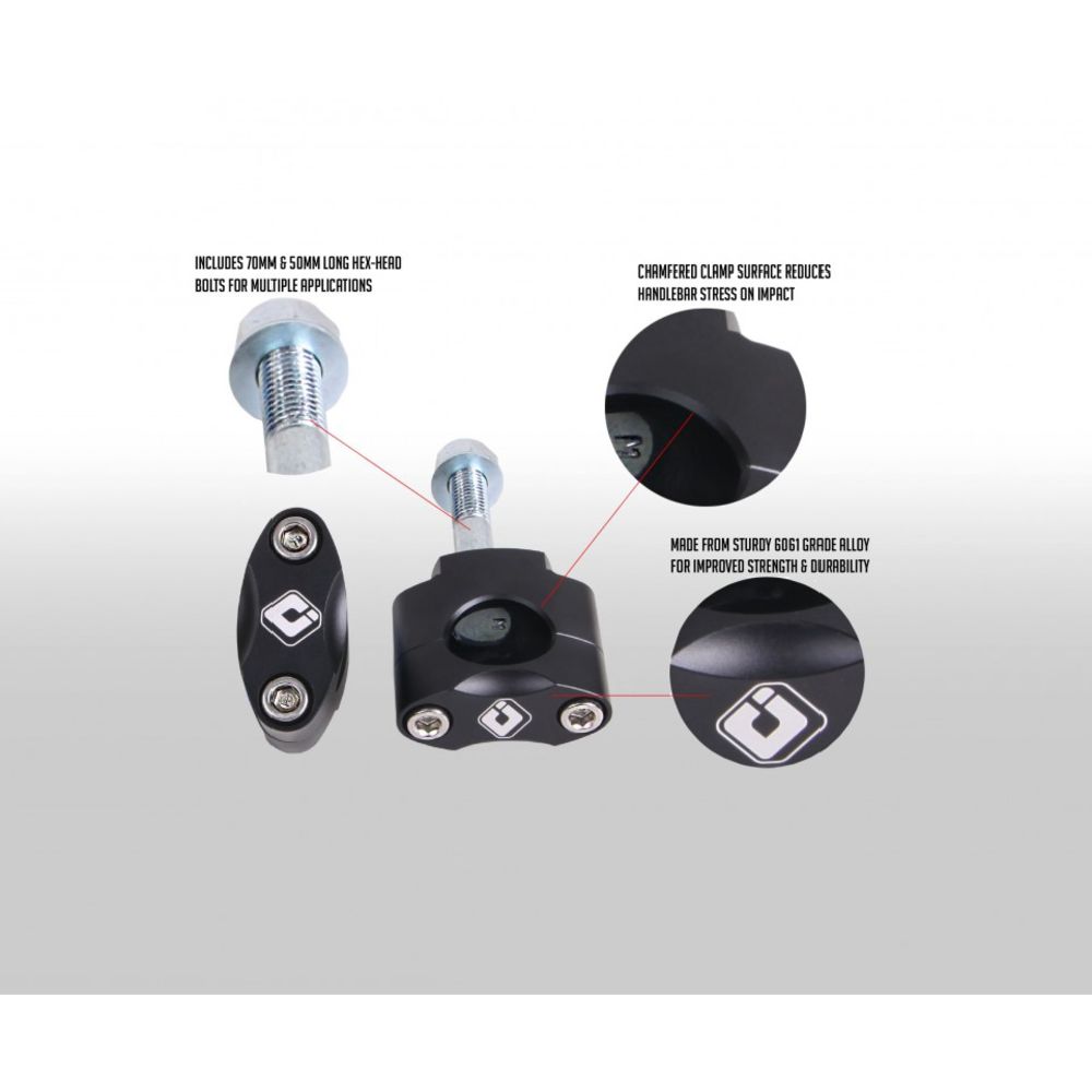 Odi Fatbar juhtraua kinnitused, must, 5 mm offset
