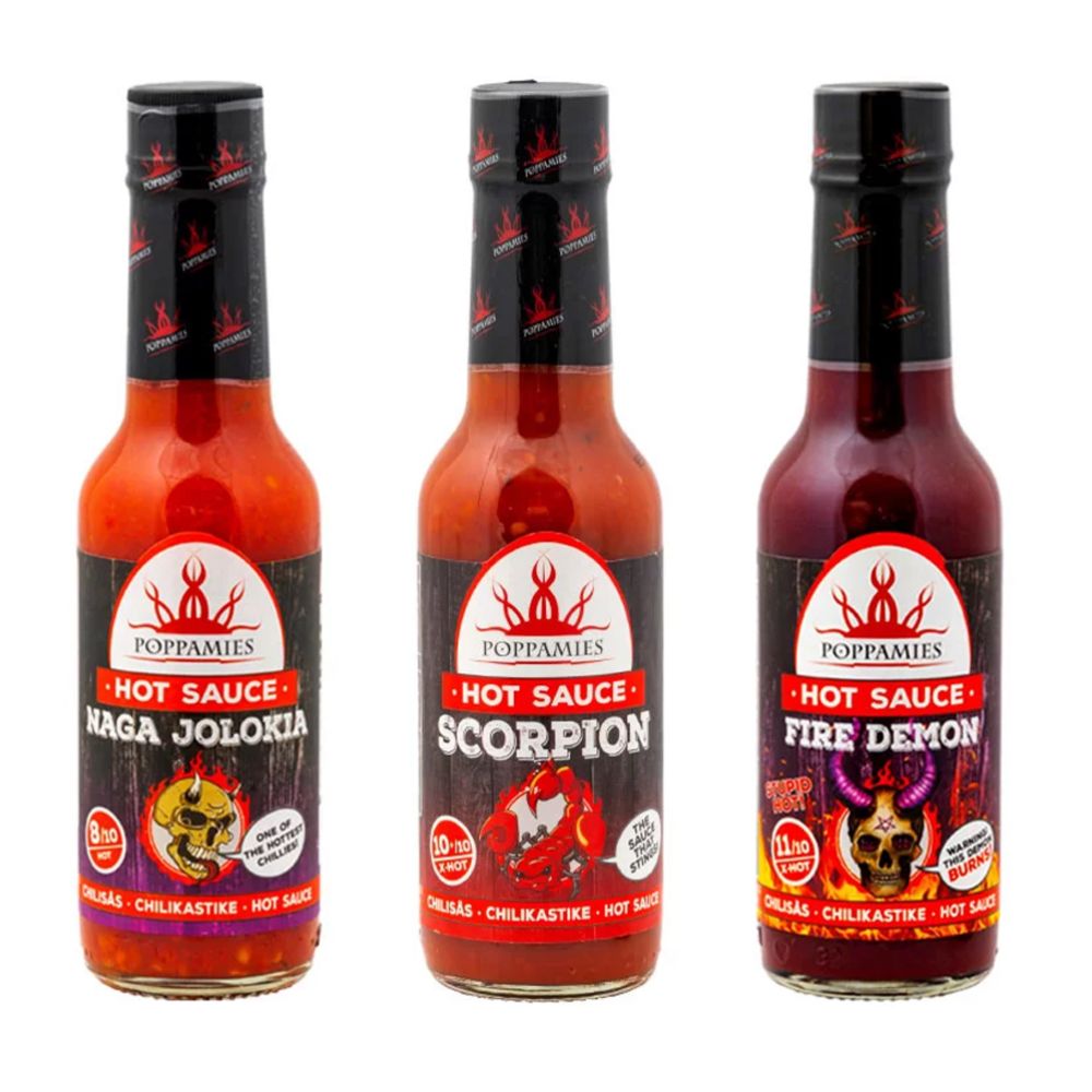 Poppamies SuperHot presentförpackning 3 x 150 ml