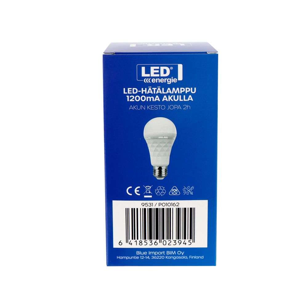 Led Energie LED pallolamppu akulla A60/E27 7 W 3000 K 630 lm