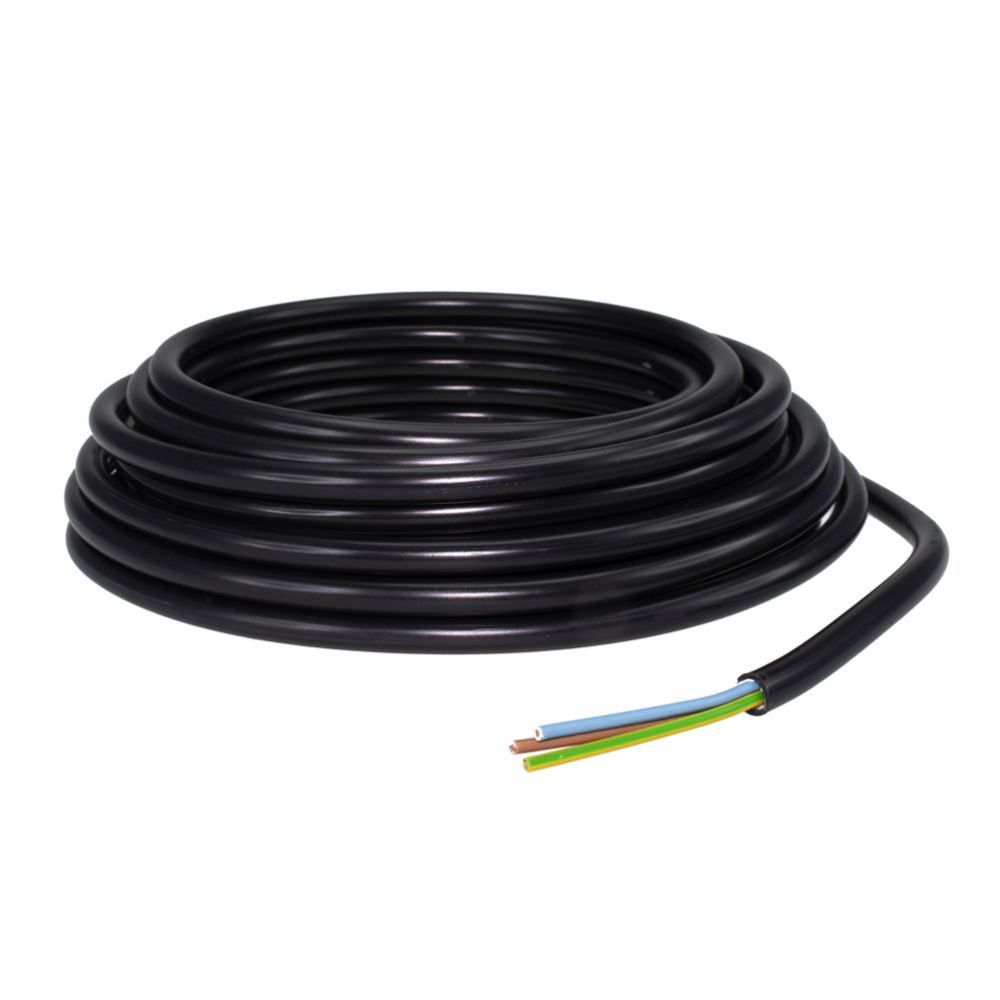 Harju paigalduskaabel rullis, MMJ 3 x 1,5², 5 m, must