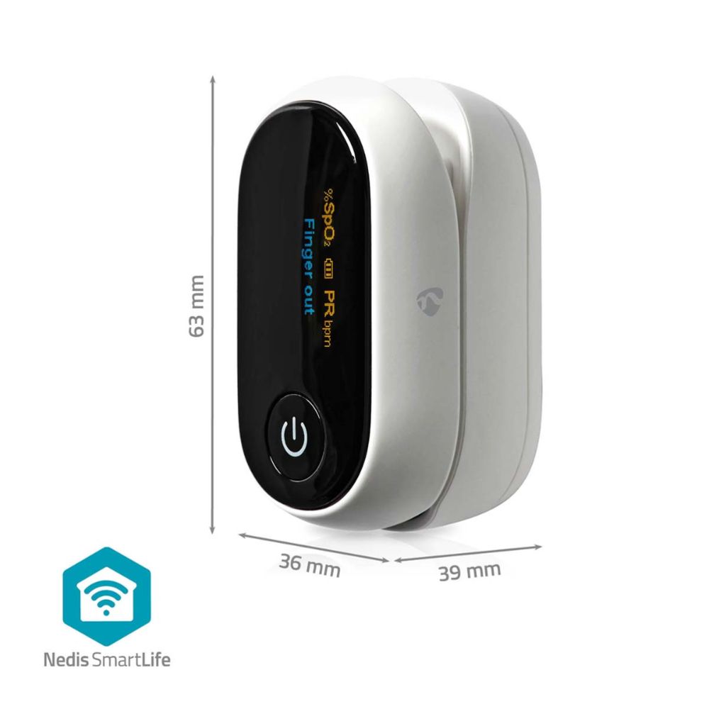 Nedis SmartLife pulssioksimetri OLED-näytöllä