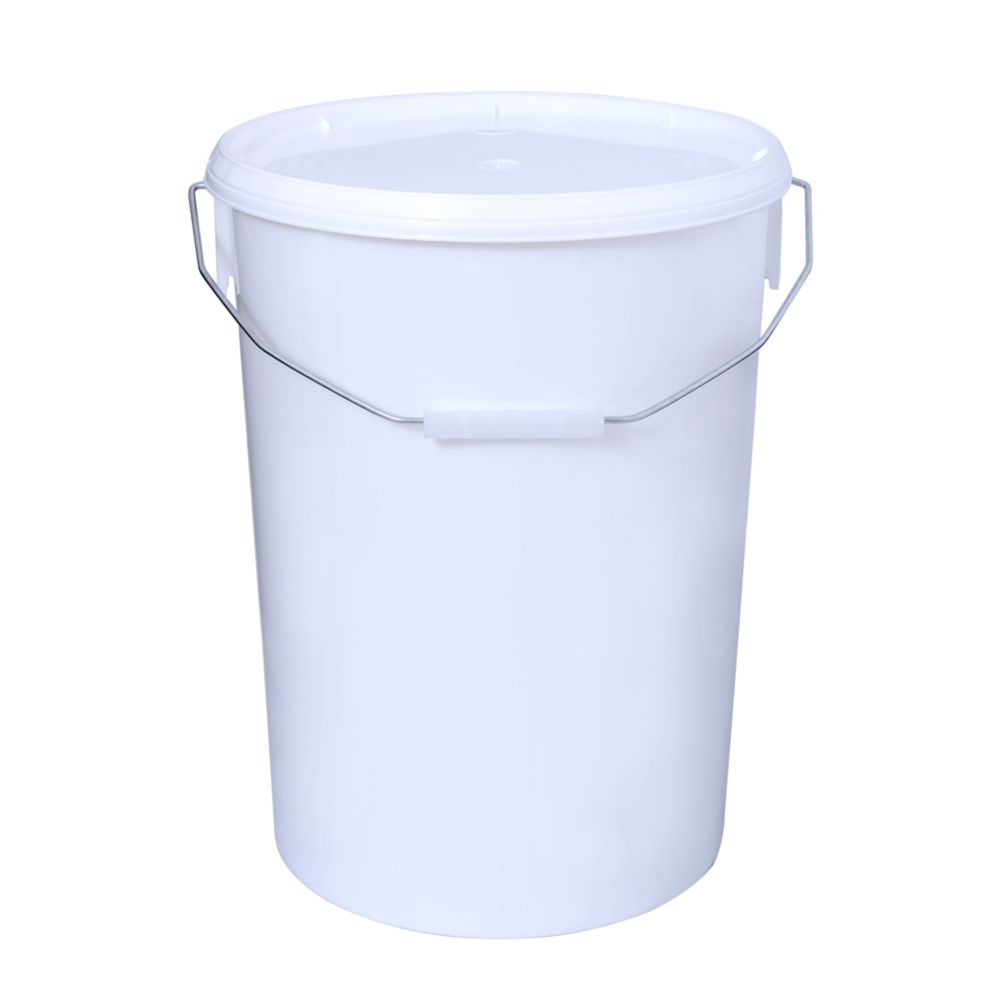 Plasto 20-liitrine ämber kaanega valge